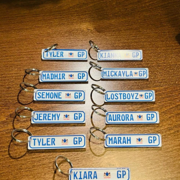 Personalized Numberplate keychain